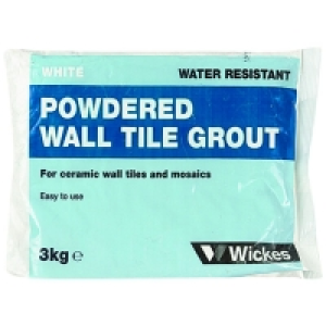 Wickes Powdered Wall Tile Grout White 3kg £6.99
