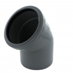 Wickes 110mm Grey Soil Pipe 135 Deg Bend £8.99