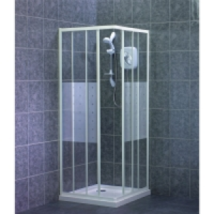 Wickes Corner Entry Shower Enclosure with White Frame £181.99