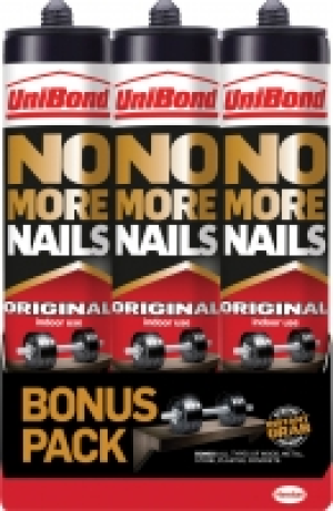UniBond No More Nails Original Cartridge Triple Pack 300ml