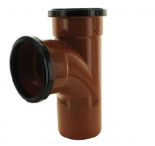 Wickes 110mm Terracotta Drain 87.5 Deg Double Socket Junctio