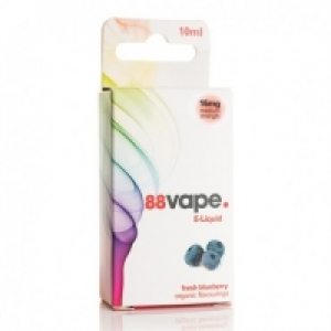 88vape E-liquid 16mg Fresh Blueberry 10ml £1.00