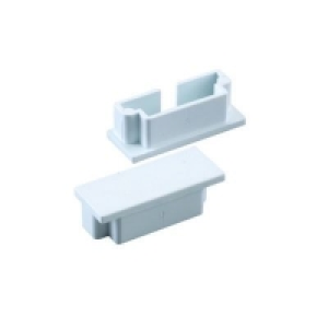 Wickes Mini Trunking End Cap White 38x16mm 2 Pack