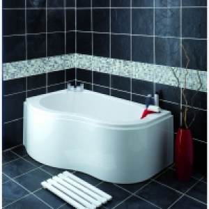 Wickes Wave Corner Bath Left Hand White 1500mm £200.00