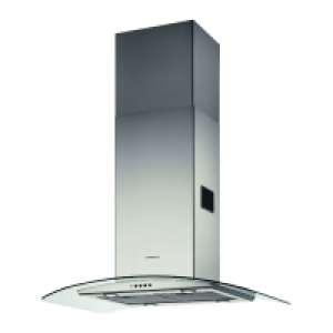 Wickes EFA90245X Curved Glass Island Chimney Cooker Hood Sta