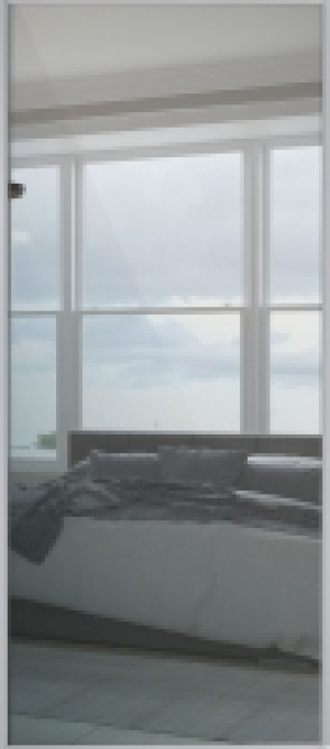 Wickes Sliding Wardrobe Door Silver Framed Single Panel Mirr £67.99