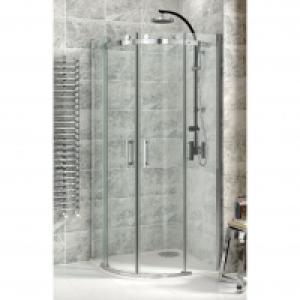 Wickes Quadrant Frameless Roller Enclosure Chrome 900mm £500.00