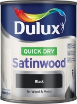 Dulux Quick Dry Satinwood Black 750ml £17.99