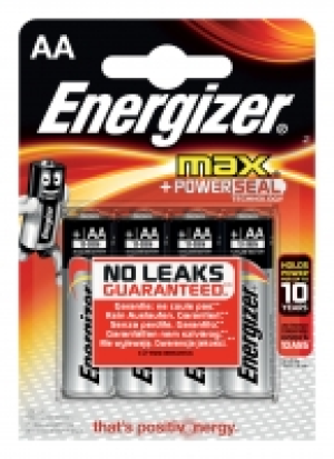 Energizer Max Alkaline Batteries AA 4 Pack £3.99