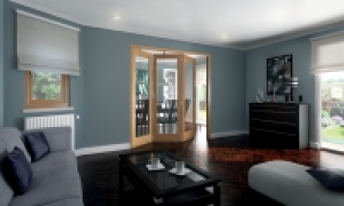 Wickes Ashton Internal Folding Door Oak Veneer Glazed 1 Lite £749.00
