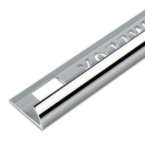 Homelux 8mm Metal Straight Edge Silver Effect Tile Trim