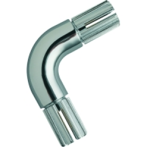 Wickes Wardrobe Rail Elbow 19mm Chrome £2.79