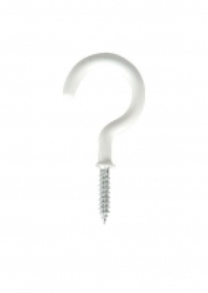 Wickes Shouldered Cup Hooks White 25mm 10 Pack £1.29