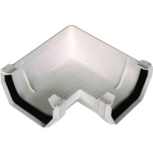 Wickes White Squareline Gutter 90 Deg Bend £3.09