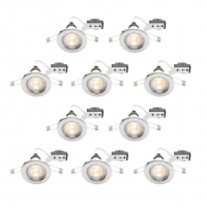 Wickes LED Downlights Chrome Finish 10 Pack £59.99