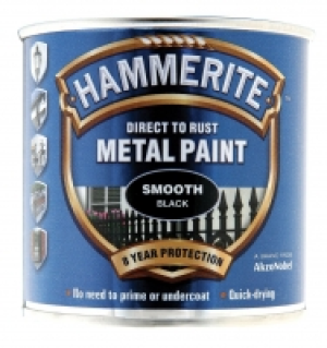 Hammerite Metal Paint Smooth Black 250ml