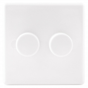 Wickes Dimmer Switch 2 Gang 2 Way 400W Slimline White £12.99