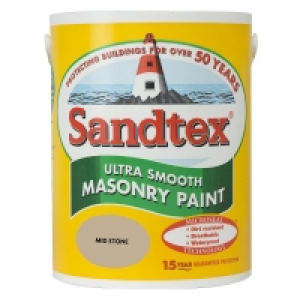 Sandtex Ultra Smooth Masonry Paint Mid Stone 5L £20.00