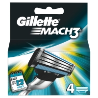 Wilko  Gillette MACH3 Mens Razor Blades 4 Count
