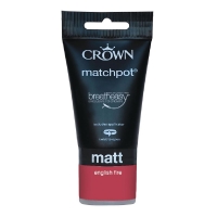 Wilko  Crown Matt Emulsion Paint Tester Pot English Fire 40ml