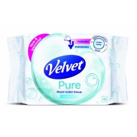 Wilko  Kleenex Velvet Pure Moist Toilet Tissue 42pk