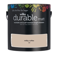 Wilko  Wilko Durable Matt Emulsion Paint Milky Coffee 2.5L