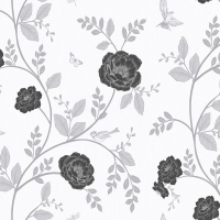 Wilko  Wilko Wallpaper Rosanna Floral Black/White