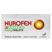 Wilko  Nurofen Ibuprofen Express Tablets 256mg 16pk