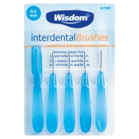 Wilko  Wisdom Interdental Brushes 0.6mm Fine 5pk