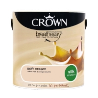 Wilko  Crown Silk Emulsion Paint Soft Cream 2.5L