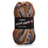Wilko  Yarnfair Breakaway Mega Chunky Acrylic and Wool Yarn Brown/B