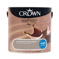 Wilko  Crown Matt Emulsion Paint Crushed Chocolate 2.5L