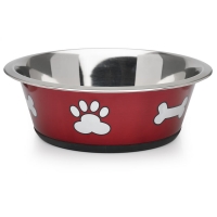 Wilko  Classic For Dogs Posh Paws Dish Printed Stainless Steel 2500