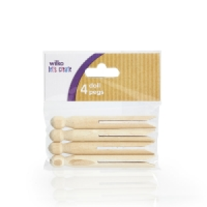 Wilko  Wilko Dolly Peg Set 4pk