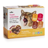 Wilko  Wilko Senior Cat Food Favourite Feast Selection 12 x 100g