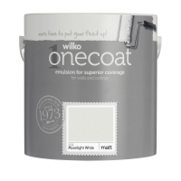 Wilko  Wilko One Coat Matt Emulsion Paint Moonlight White 2.5L