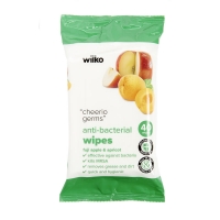 Wilko  Wilko Anti Bacterial Wipes Fuji Apple and Apricot 40pk