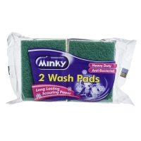 Wilko  Minky Heavy Duty Anti Bacterial Wash Pads 2pk