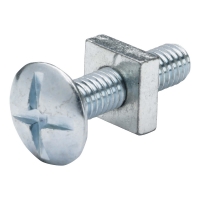 Wilko  Wilko Roofing Bolt and Square Nut Zinc Plated M6 x 50mm 6pk