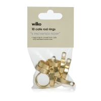 Wilko  Wilko Rings Cafe Rod Brass Effect 10pk