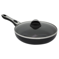 Wilko  Wilko Frying Pan With Lid Aluminium 28cm Black