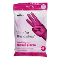 Wilko  Wilko Wash Up Rubber Gloves Large