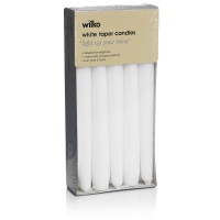 Wilko  Wilko Tapered Candles White 10pk