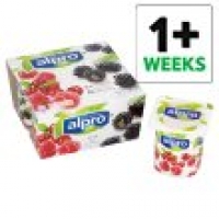 Tesco  Alpro Blackberry And Raspberry Yoghurt 4X125g