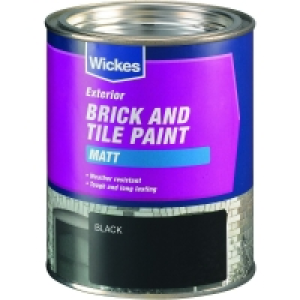 Wickes Exterior Brick & Tile Paint Matt Black 750ml £12.99