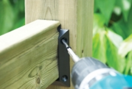 Wickes Deck Railing Kit Hanger Brackets 97x61mm Black 2 Pack £9.29