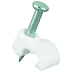 Wickes Bell Wire Cable Clips White 4mm 50 Pack