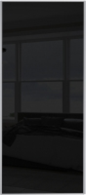 Wickes Sliding Wardrobe Door Silver Framed Single Panel Blac