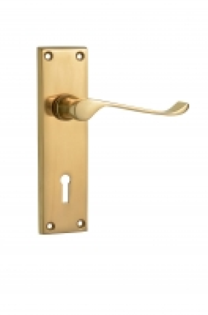 Wickes Paris Victorian Scroll Lock Handle Polished Brass Fin