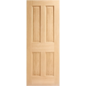 Wickes Cobham Internal Oak Veneer Door 4 Panel 1981x762mm £99.99